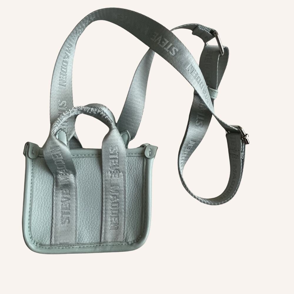 STEVE MADDEN mini purse aqua light mint adjustable strap pristine